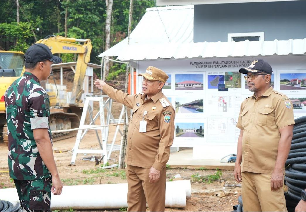 Bupati Kotabaru Tinjau Progres Pembangunan Batalyon Infanteri TP. 884/Saijaan