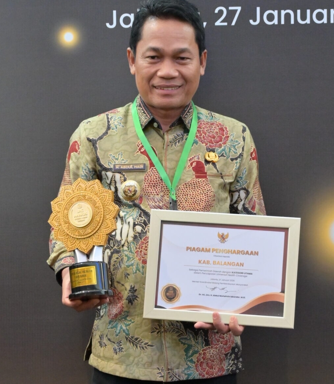 Balangan Raih Penghargaan Tertinggi Universal Health Coverage 2026