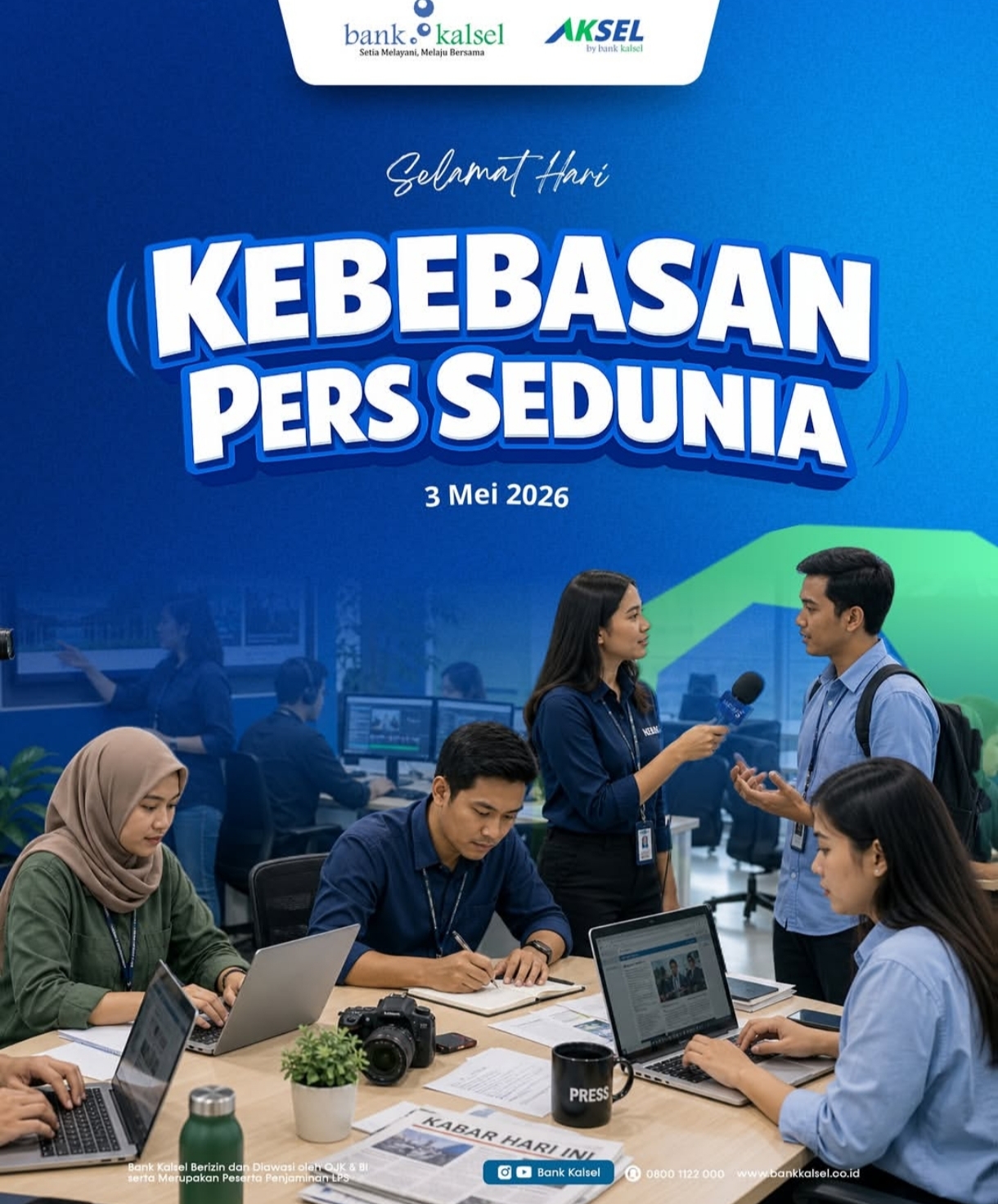 Bank Kalsel Ajak Dukung Kebebasan Pers Profesional di Hari Kebebasan Pers Sedunia 2026