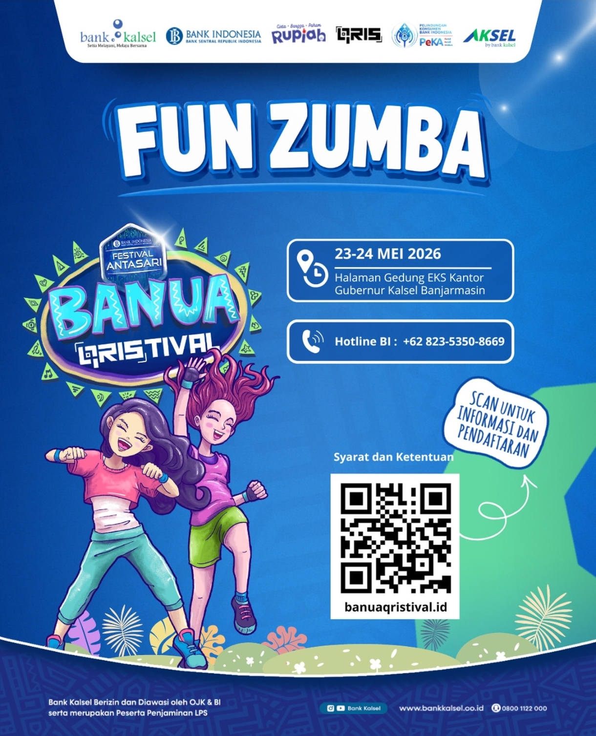 Bank Kalsel Meriahkan Banua Gristival 2026 Lewat Fun Zumba Festival di Banjarmasin
