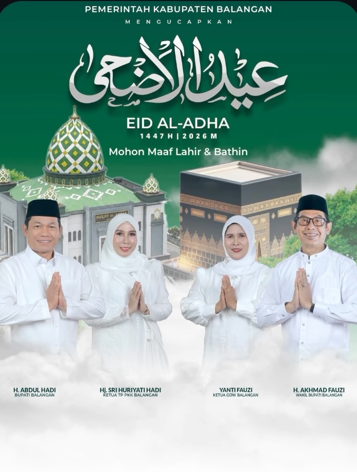 Pemkab Balangan Sampaikan Ucapan Idul Adha 1447 H, Ajak Perkuat Kepedulian dan Persaudaraan